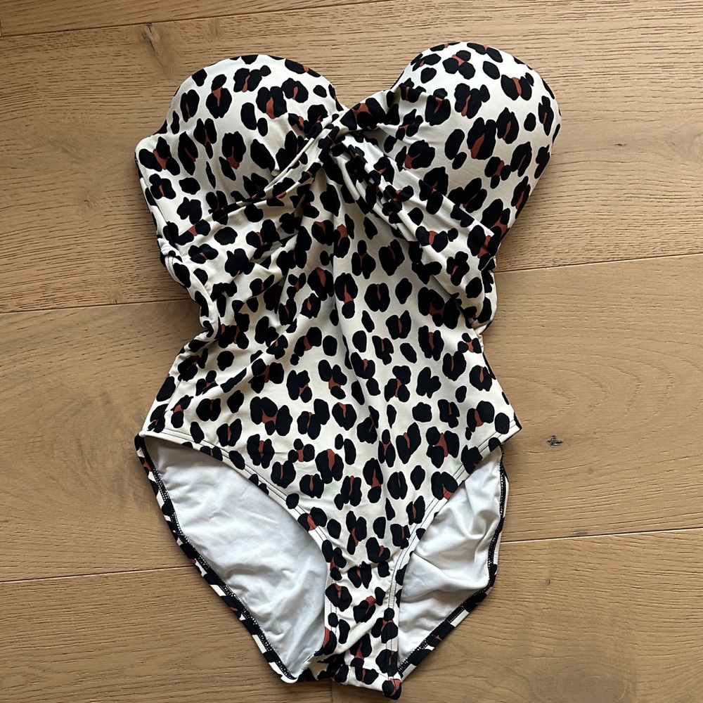 kate spade Black and White Leopard Print One Piece